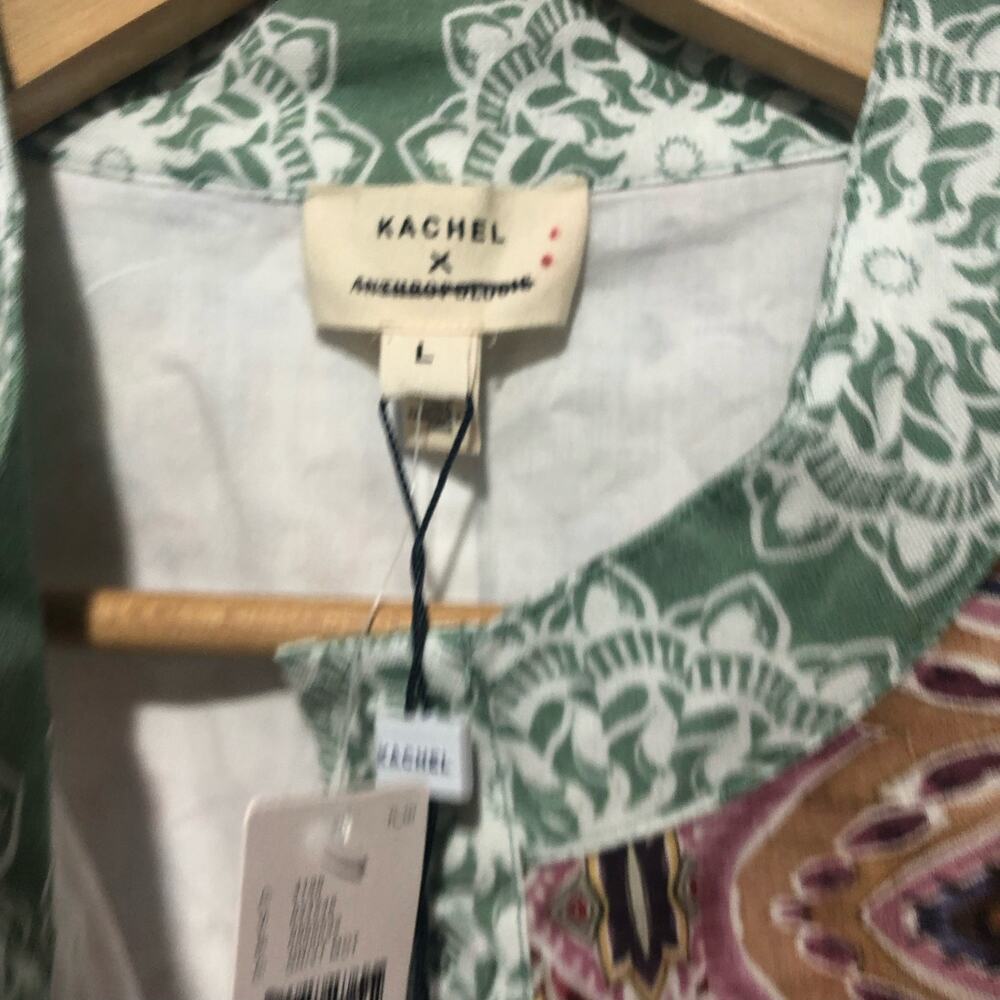 Anthropologie x Kachel Buttondown Mini Dress Multicolor Size L NWT - Picture 7 of 12